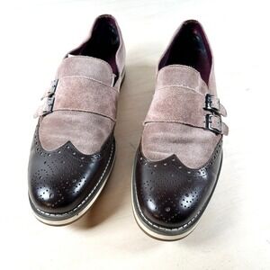 Vintage‎ Foundry Co. Monk Strap Suede Leather Dress Shoes Men's size 8